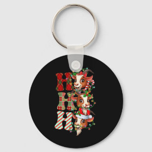 Chaveiro Hohoho Goats Santa Claus Hat Reindeer Feliz Cristo