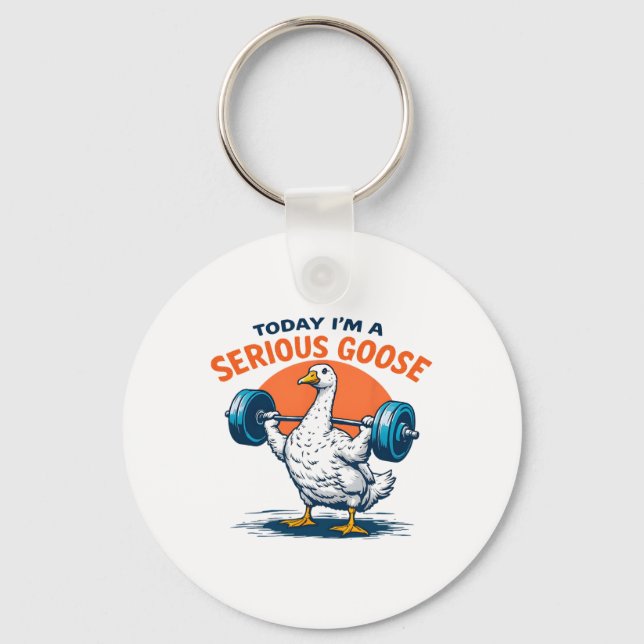 Chaveiro Hoje eu sou um ganso sério Tee Funny Bodybuilding  (Frente)