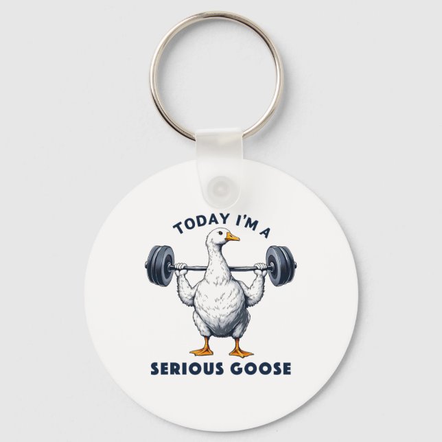 Chaveiro Hoje eu sou um ganso sério Tee Funny Bodybuilding  (Frente)