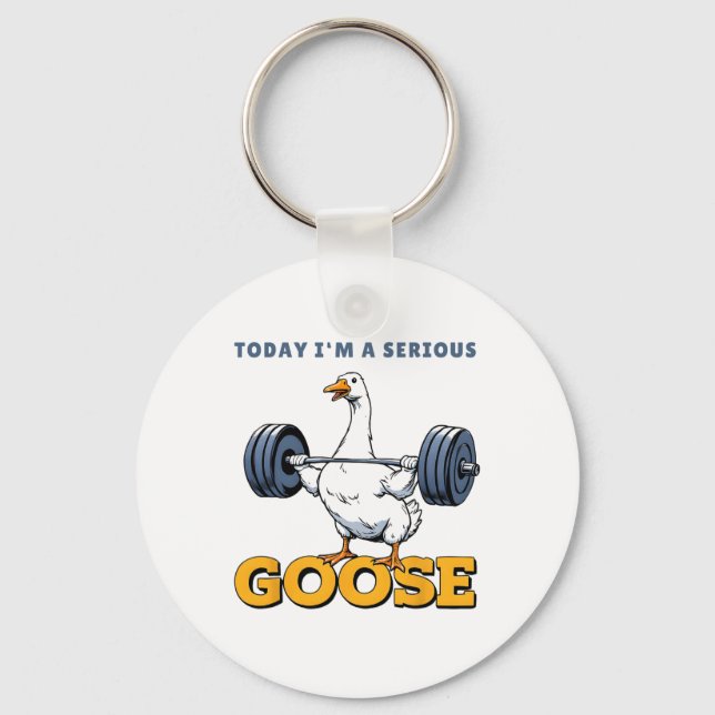 Chaveiro Hoje eu sou um ganso sério Tee Funny Bodybuilding  (Frente)