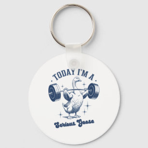Chaveiro Hoje eu sou um grande jogador ganso e poderoso Gym