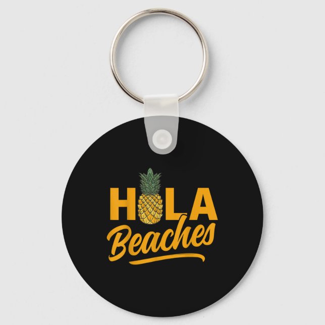 Chaveiro Hola Beaches Engraçado Pineapple Summer (Frente)