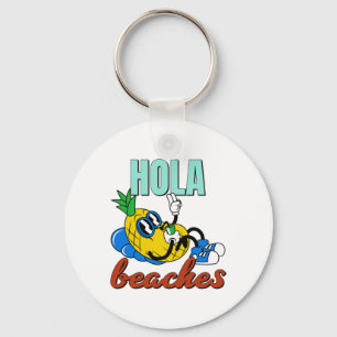 Chaveiro Hola Beaches Shirt - Férias Engraçadas e Bonitas