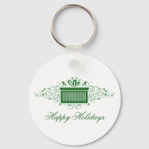 Chaveiro Holiday Swirls Present Keychain, Green