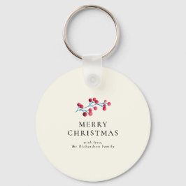 Chaveiro Holly Cherry Felry Família Personalizada de Natal