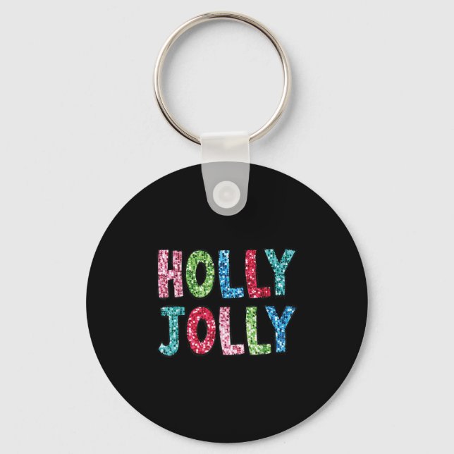Chaveiro Holly Xmas Jolly Vibes Groovy Retro Hipe Natal (Frente)