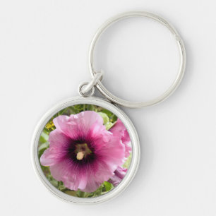 CHAVEIRO HOLLYHOCK COR-DE-ROSA