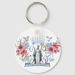Chaveiro Holy Name of Mary Religious Virgin Mother Floral 