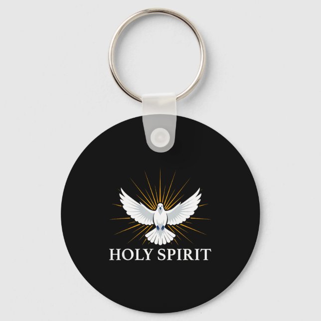 Chaveiro Holy Srit Dove Sritual Symbol Christian Bible Fait (Frente)