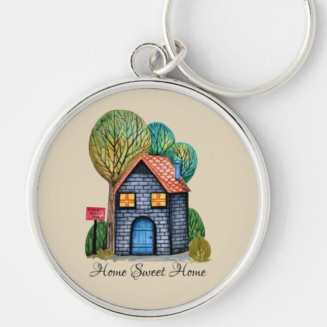 Chaveiro Home Art Bonito De Aquarela (Frente)
