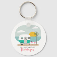 Home Flamingos Turquoise Camper Beach