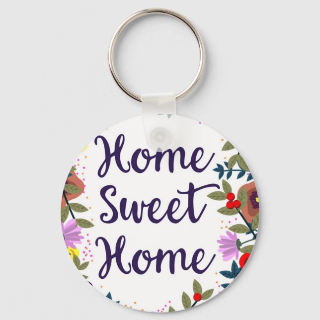 Chaveiro Home Sweet Home Floral Reef (Frente)