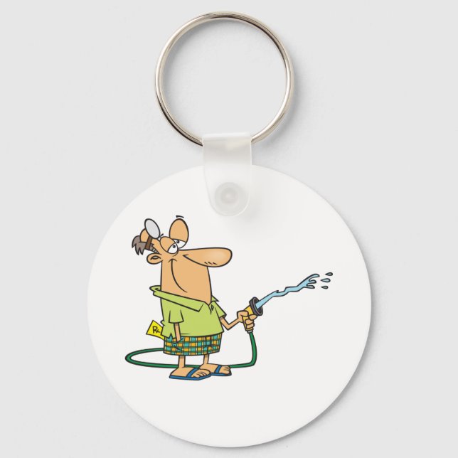 Chaveiro Homem Com Mangueira De Jardim (Frente)