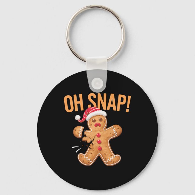 Chaveiro Homem de Biscoito Oh Snap Natal  (Frente)