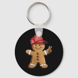 Chaveiro Homem de Gengibre Trump Divertido Faça o Natal Ser