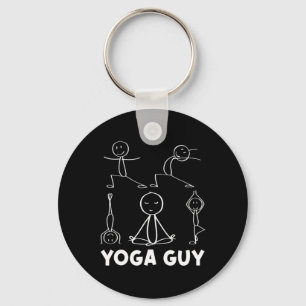 Chaveiro Homem de Ioga Menino Exercício Figura de Pau