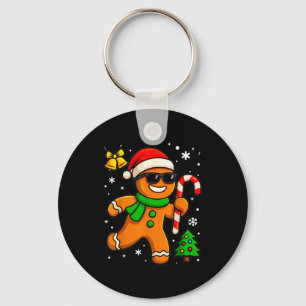 Chaveiro Homem de Pão de Gengibre Roupa de Natal de Biscoit