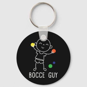 Chaveiro Homem do Bocce - Entusiasta do Jogo de Boliche de 