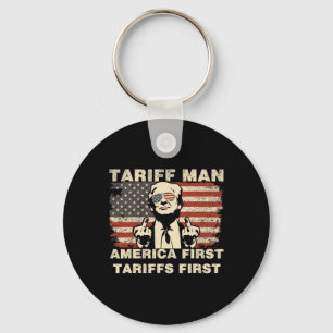 Chaveiro Homem do Tarifa Engraçado Trump Tarifa Meme Améric