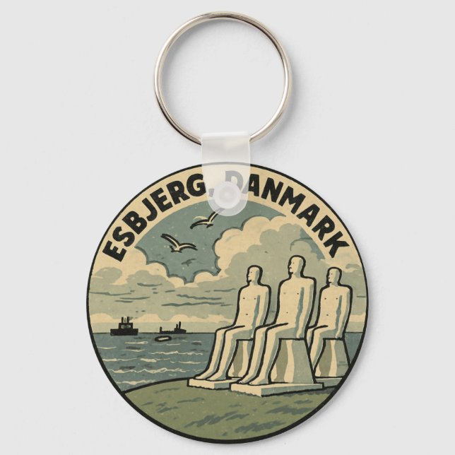 Chaveiro Homem Encontra o Mar em Esbjerg (Frente)