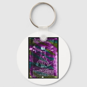 Chaveiro Homem famoso de DaVinci no desenho do círculo,