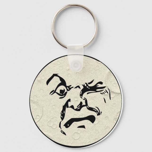 Chaveiro Homem irritado na cara de lua (Frente)