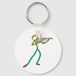 Chaveiro Homem-palito tocando violino