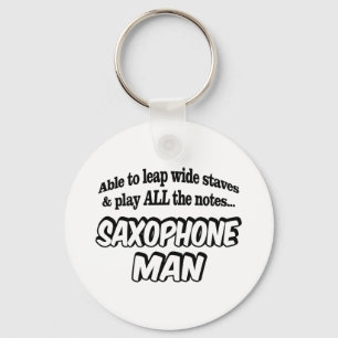 Chaveiro Homem Saxofone - Super-herói da Música