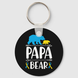 Chaveiro Homem Urso Papai Conscientização da Síndrome de Do