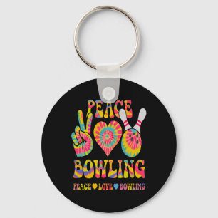 Chaveiro Homens da Boliche do Amor pela Paz Tie Dye Bowler 