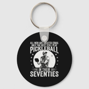 Chaveiro Homens jogam pickle ball nos anos setenta pickleba