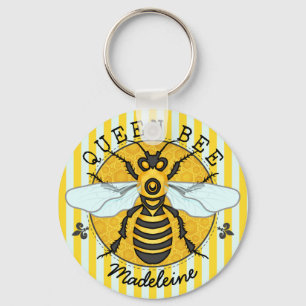 Chaveiro Honeybee Queen Bee Honey   Personalizado