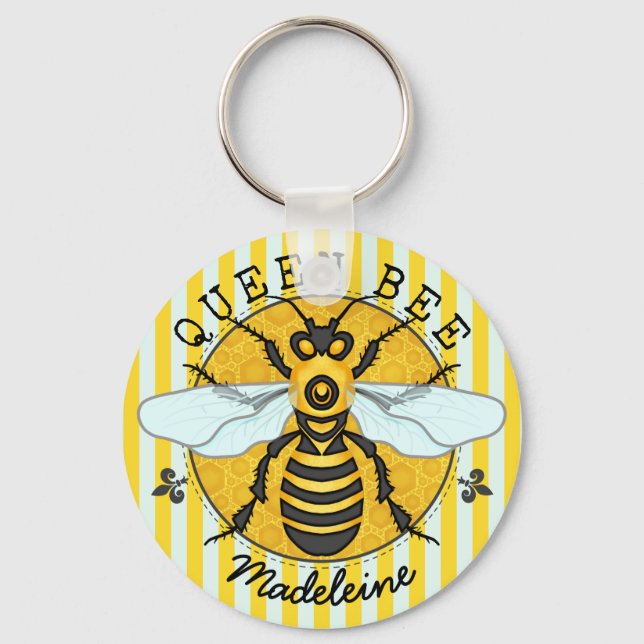 Chaveiro Honeybee Queen Bee Honey | Personalizado (Frente)