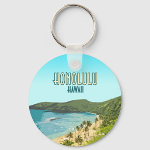 Chaveiro Honolulu Hanauma Bay Beach Hawaii Vintage