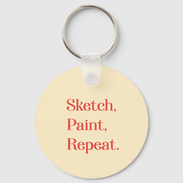 Chaveiro Honor Your Daily Art Ritual With Encouragement (Frente)