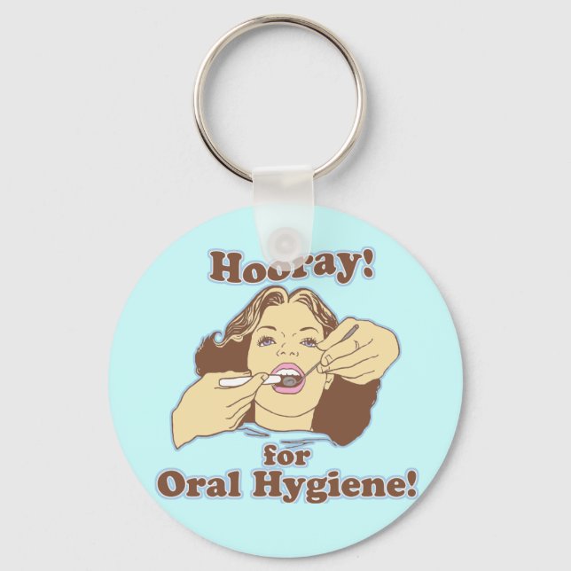 Chaveiro Hooray for Oral Hygiene Retro (Frente)