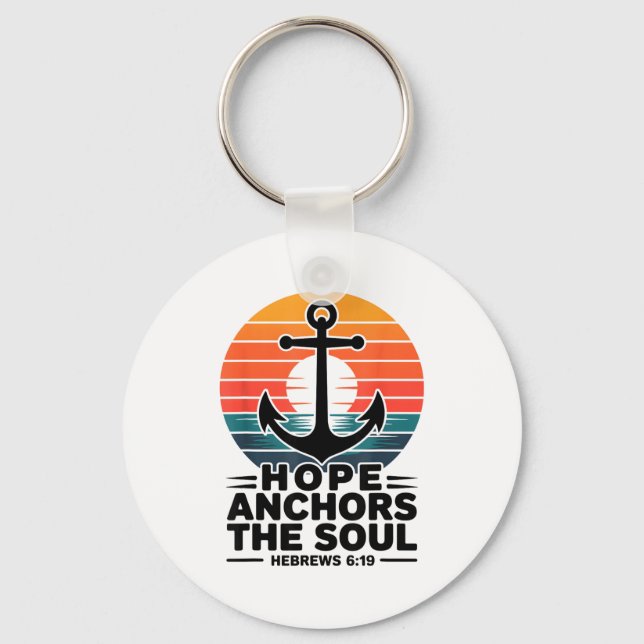 Chaveiro Hope Anchors The Soul Hebrews 6_19 Bible Verse Chr (Frente)