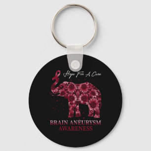 Chaveiro Hope Brain Aneurysm Sensibilização Burgundy