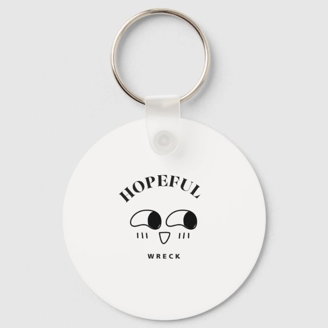 Chaveiro Hopeful Wreck Minimalist Typography Design (Frente)