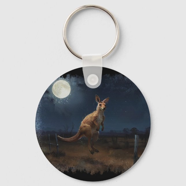 Chaveiro Hopping Kangaroo & Full Moon (Frente)