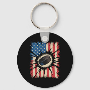 Chaveiro Hóquei Patriótico 4 De Julho Bandeira Americana Vi