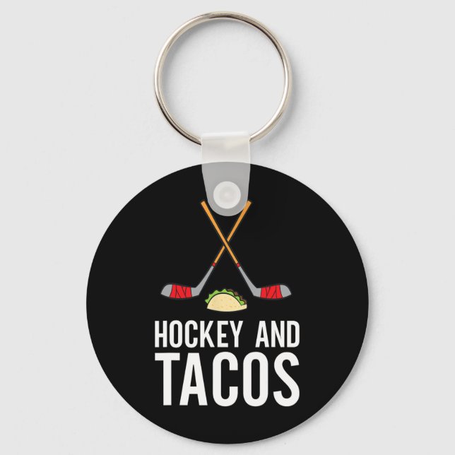 Chaveiro Hóquei Sobre Hóquei E Tacos E Hóquei No Gelo (Frente)
