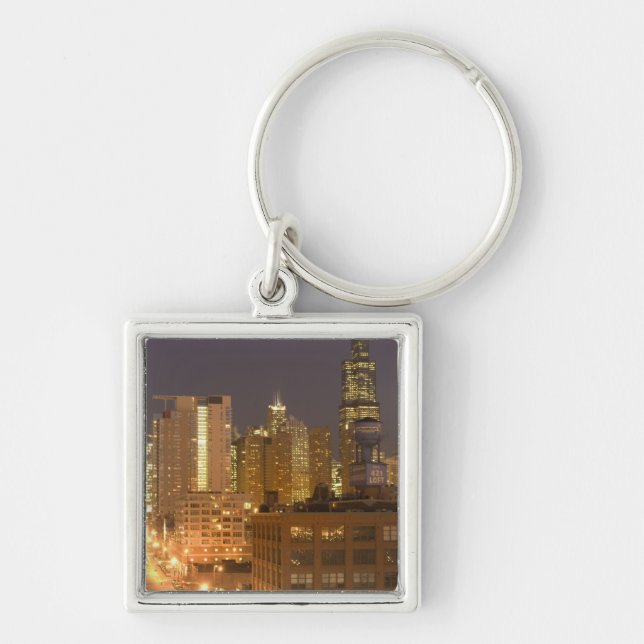 Chaveiro Horizonte de Chicago, Illinois, de West Loop em (Frente)
