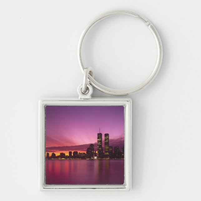 Chaveiro Horizonte de Manhattan e Rio Hudson, Nova York, (Frente)