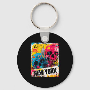 Chaveiro Horizonte de Nova York punk grunge vintage retro g
