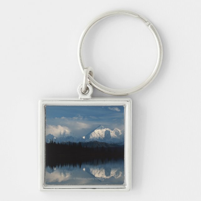 Chaveiro Horizonte do lago mirror com floresta & as (Frente)