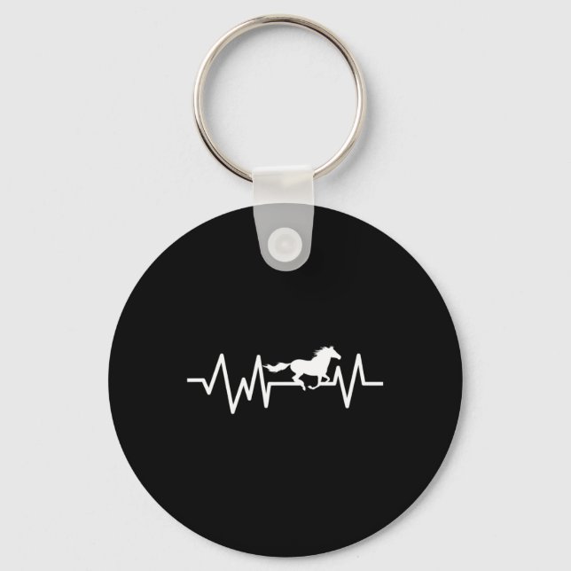Chaveiro Horseback Riding Heartbeat Equestrian Rodeo (Frente)