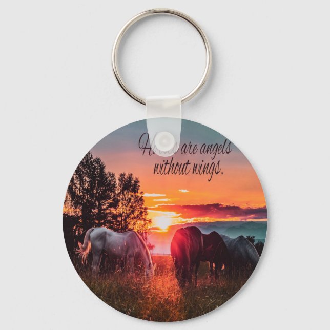 Chaveiro Horses are angels without wings (Frente)