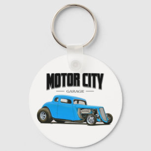 Chaveiro Hot rod da garagem da cidade do motor