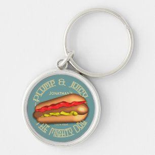 Chaveiro Hotdog poderoso do cão personalizado